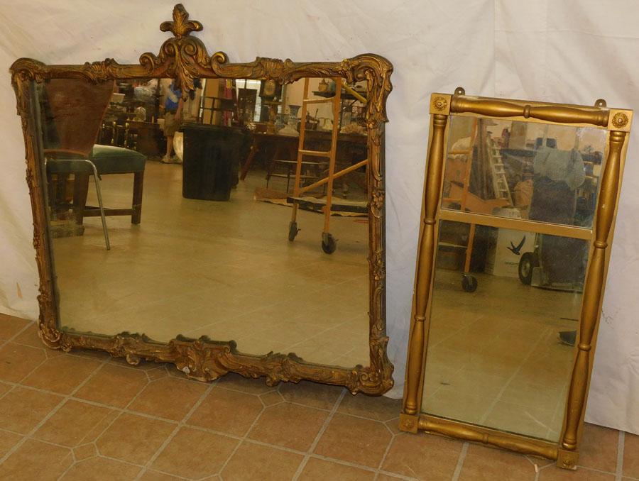 2 Antique Gilt Framed Mirrors (1 of 5)