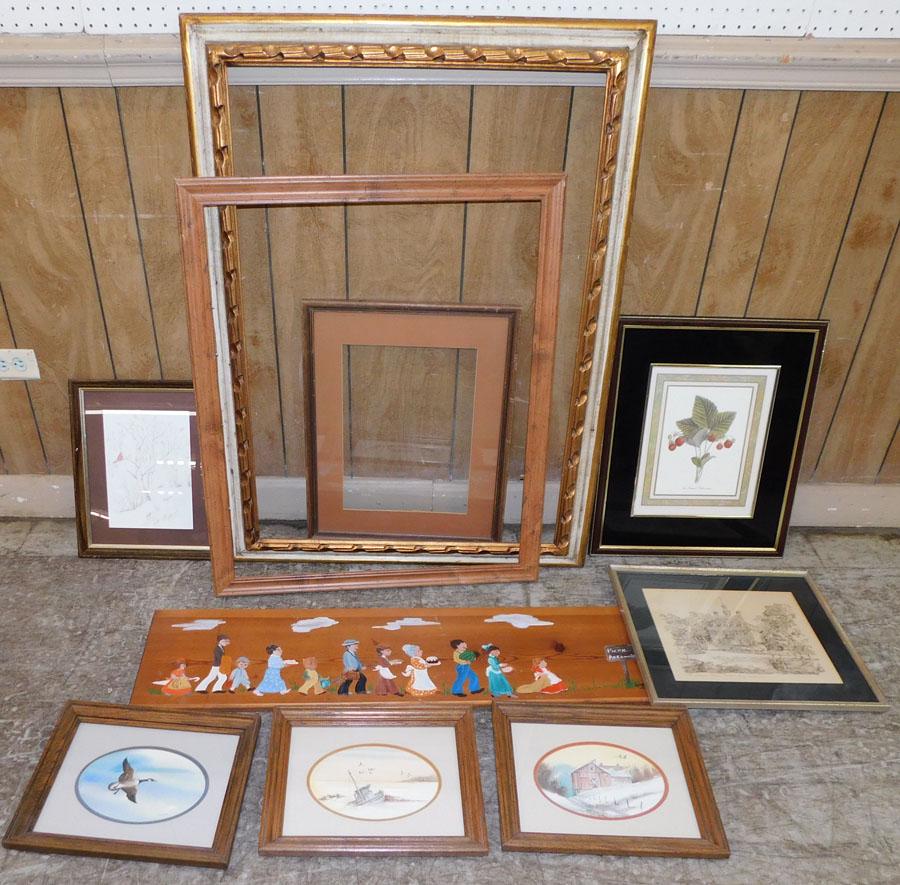 3 Prints, 3 Duck Watercolors, 3 Frames, & Pine Panel (1 of 7)