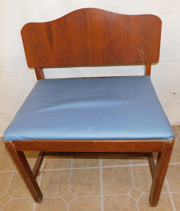 Walnut Depression Vanity Bench (1 of 2)