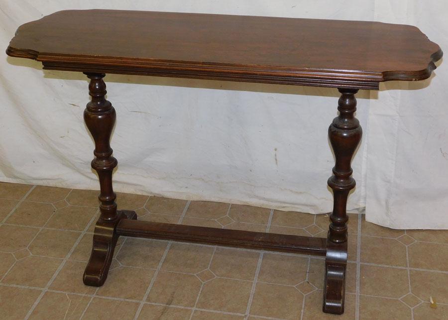 Walnut Stretcher Base Sofa Table (1 of 2)