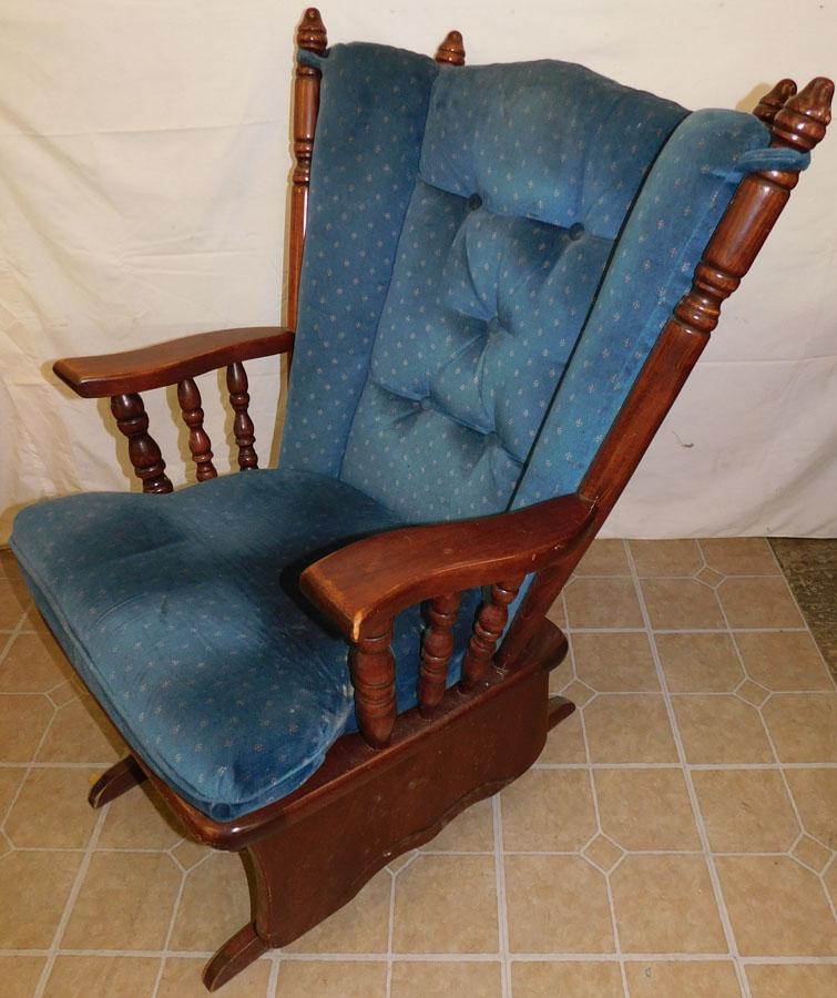 Mahogany Arm Rocking Chair: Mahogany Arm Rocking Chair. 40 1/2" H