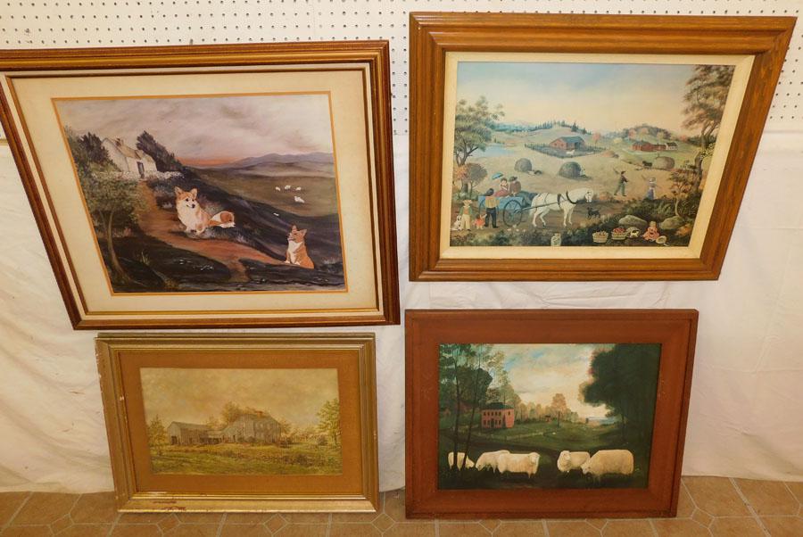 Lot of 4 Framed Prints (1 of 6)