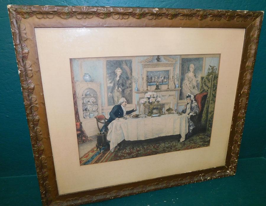 Hand Colored Framed Engraving (1 of 3)