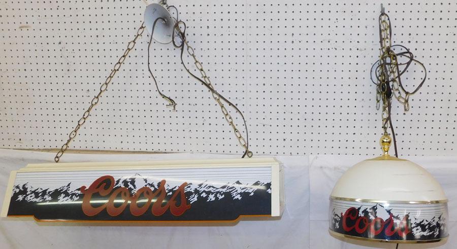 2 Coors Light Beer Advertising Light Fixtures (1 of 4)