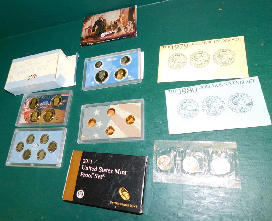 3 Proof Sets & 2 Souvenier Coin Sets (1 of 3)