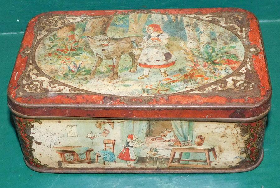 Vintage Little Red Riding Hood Tin Box (1 of 3)