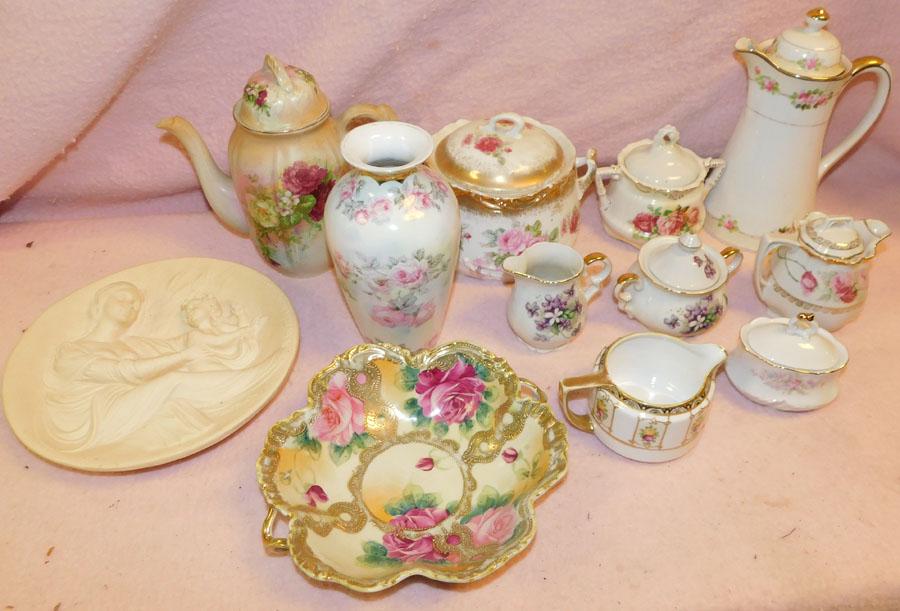 Misc. Lot -HP Bowl, Tea Pots, Vases & Bowls,etc. (1 of 3)