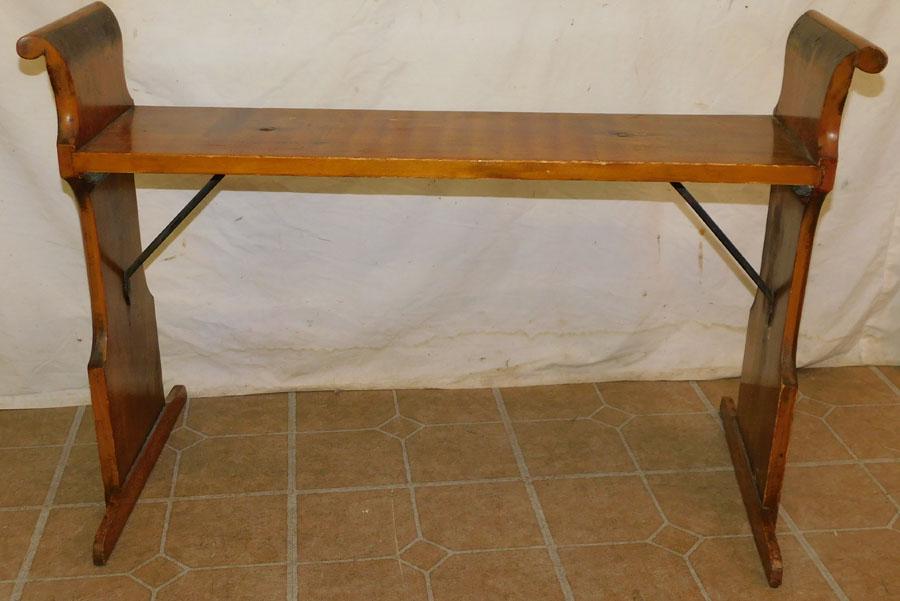 Antique Walnut Wagon Bench (1 of 4)