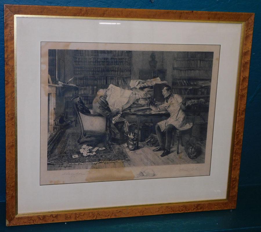 Black & White Engraving In Birdseye Maple Frame (1 of 5)