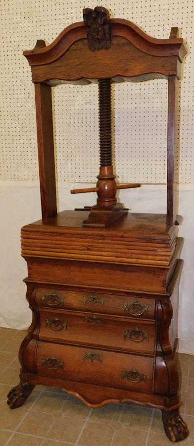 18th C Dutch Oak Book Press (1 of 8)