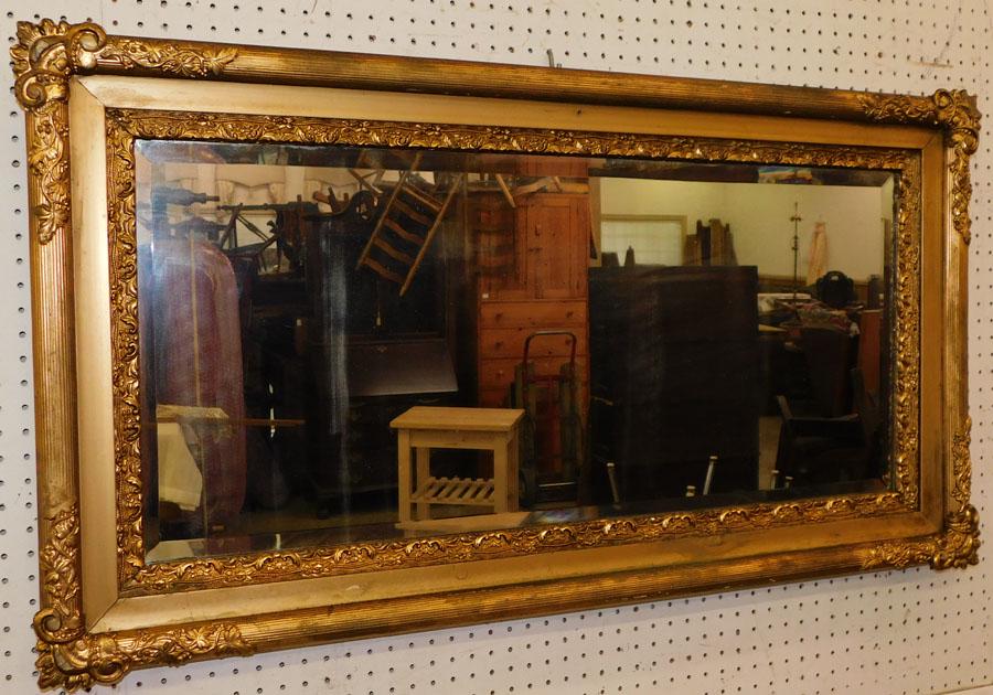 Antique Gilt Frame Beveled Mirror (1 of 5)