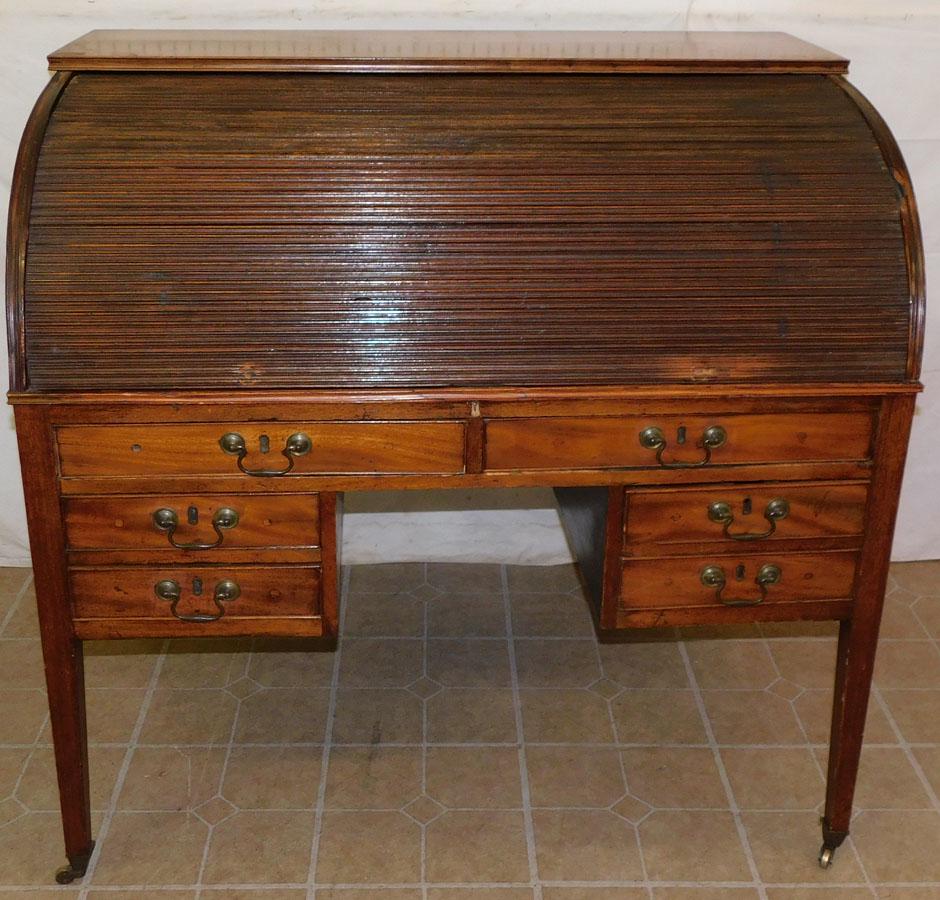 19th C Mahogany C- Roll Ladies Desk (1 of 7)