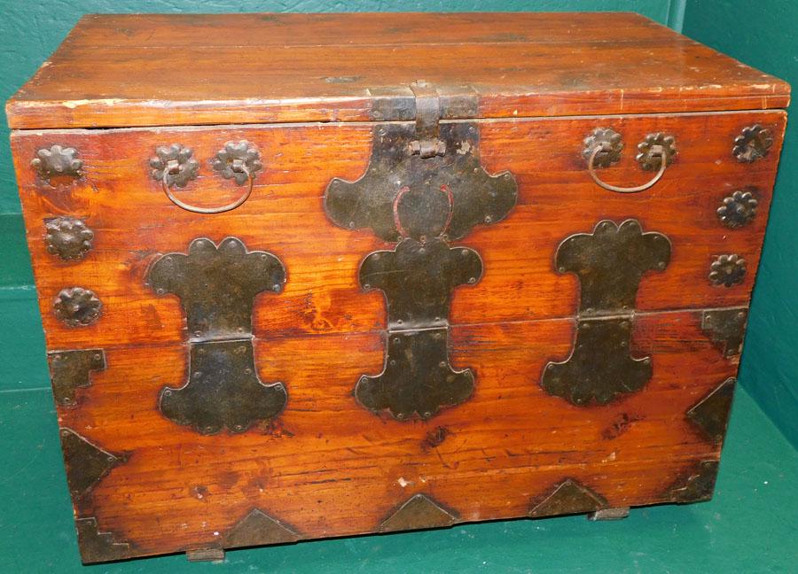 Oriental Metal Bound Cabinet (1 of 4)