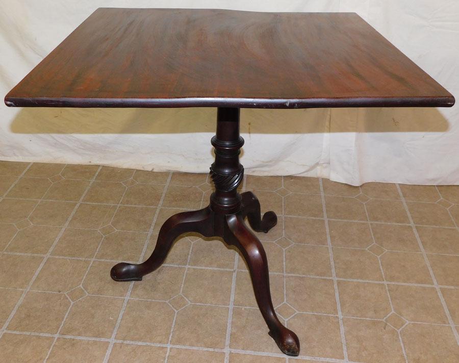 19th C Mahogany Queen Anne Tilt Top Table (1 of 5)