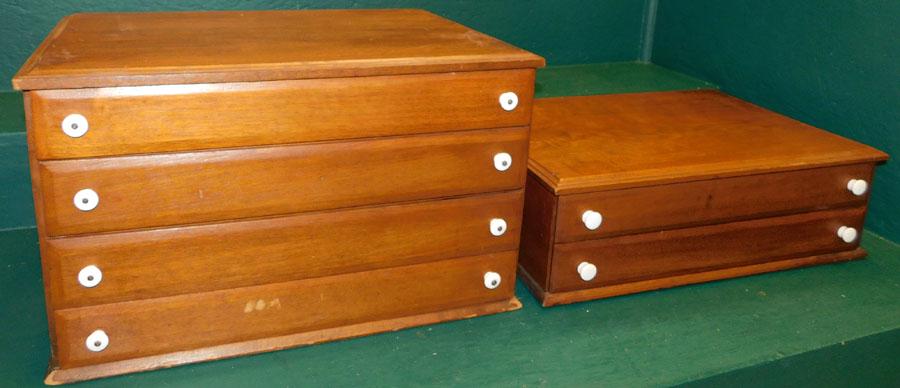 Two Antique Walnut Spool Cabinets (1 of 5)
