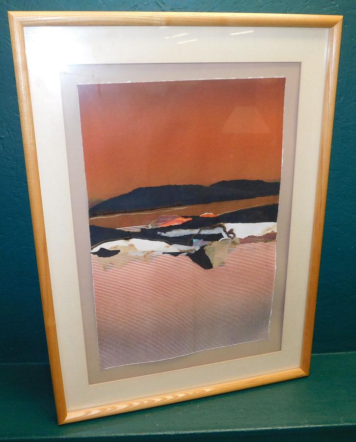Framed Abstract Watercolor Signed (1 of 5)