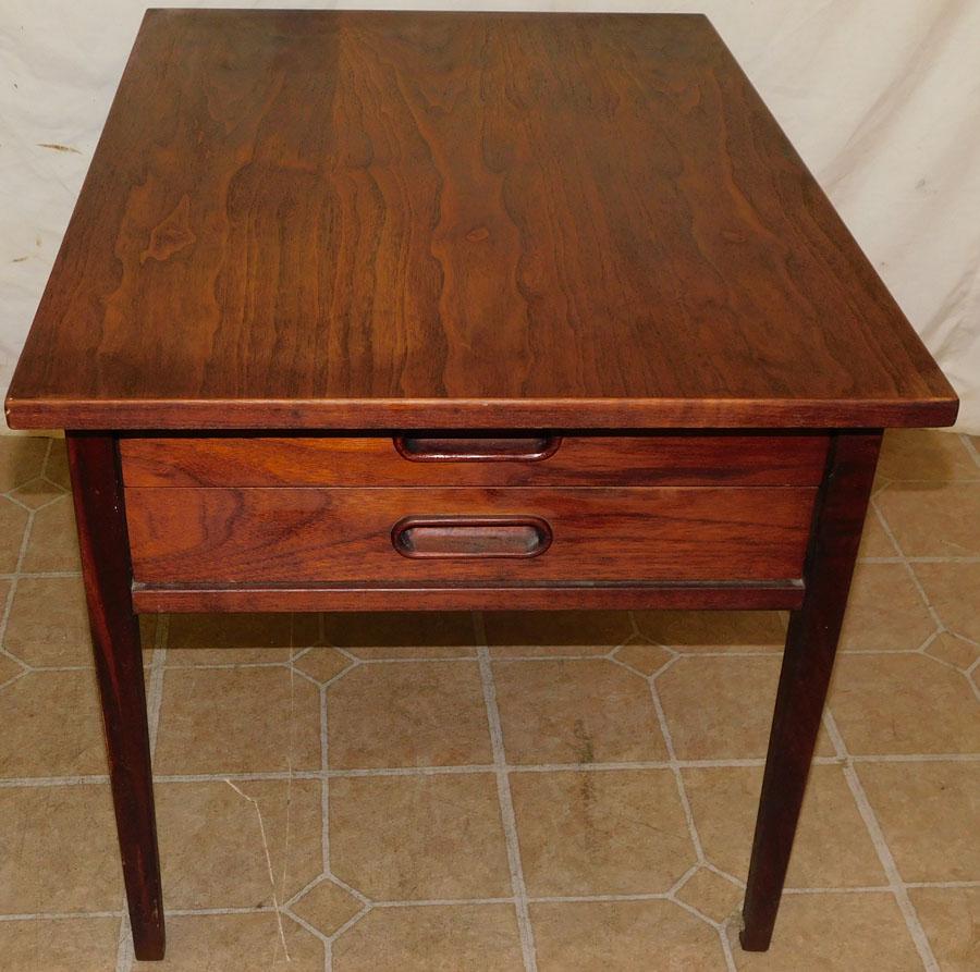 Mid-Century Modern Walnut  2 Drawer Stand (1 of 3)