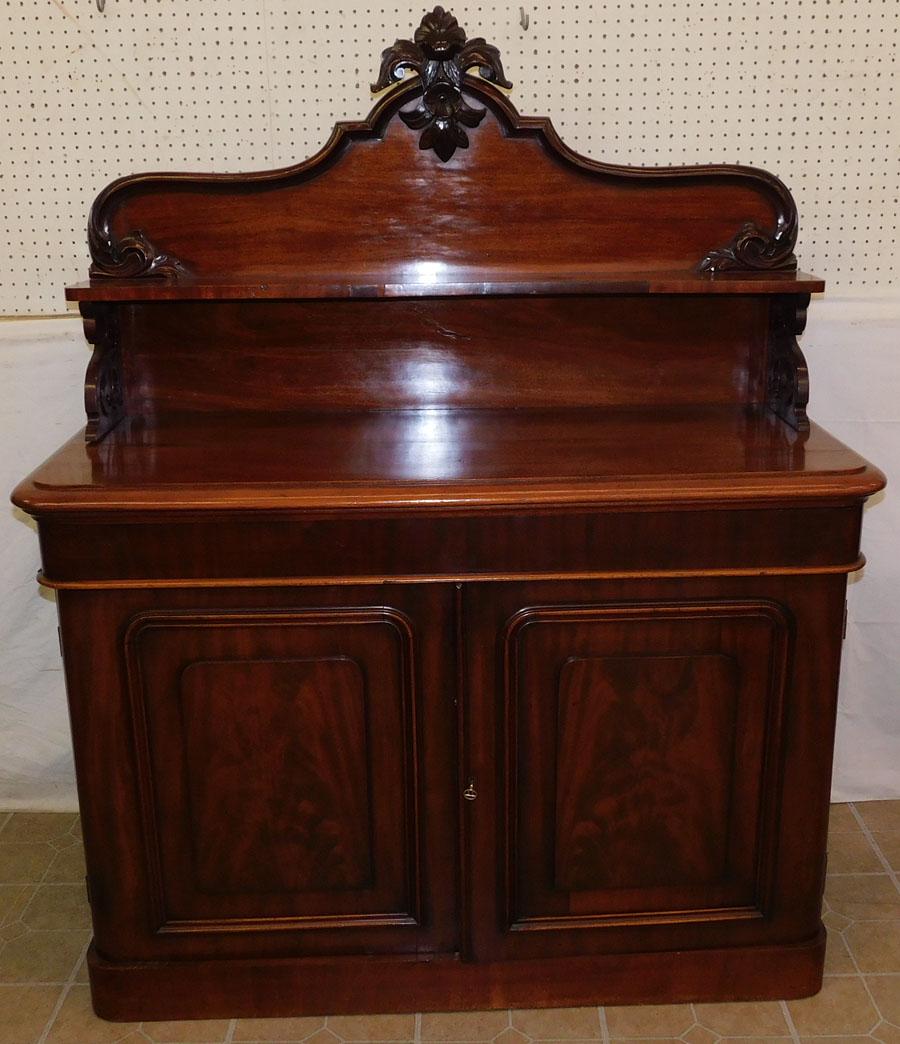 19th C Mahogany Victorian Side Board W/ Back Splash (1 of 11)