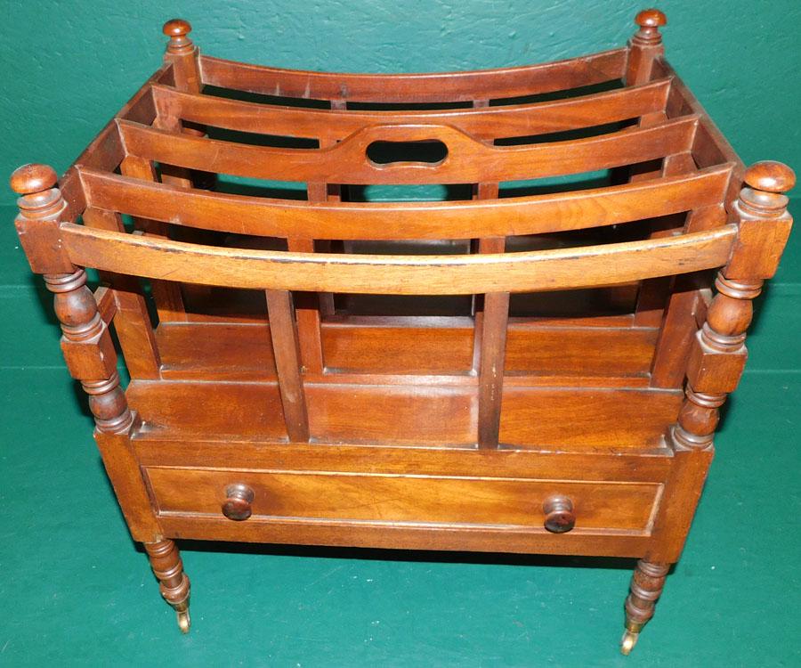 19th C Mahogany Canterbury: 19th C Mahogany Canterbury. 19 1/2" W 14 1/4" D 20 1/2" H
