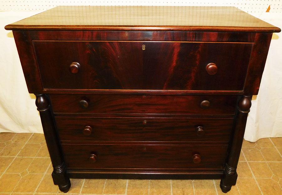 19th C Mahogany 4 Drawer Empire Chest (1 of 6)