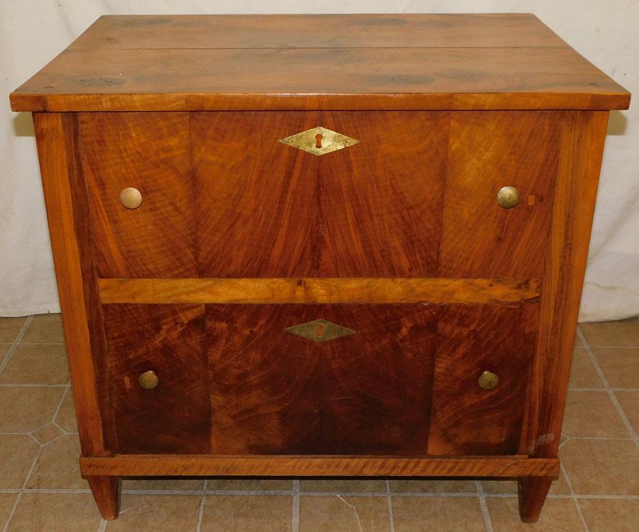 Biedermeier Lift Top Walnut Chest (1 of 6)