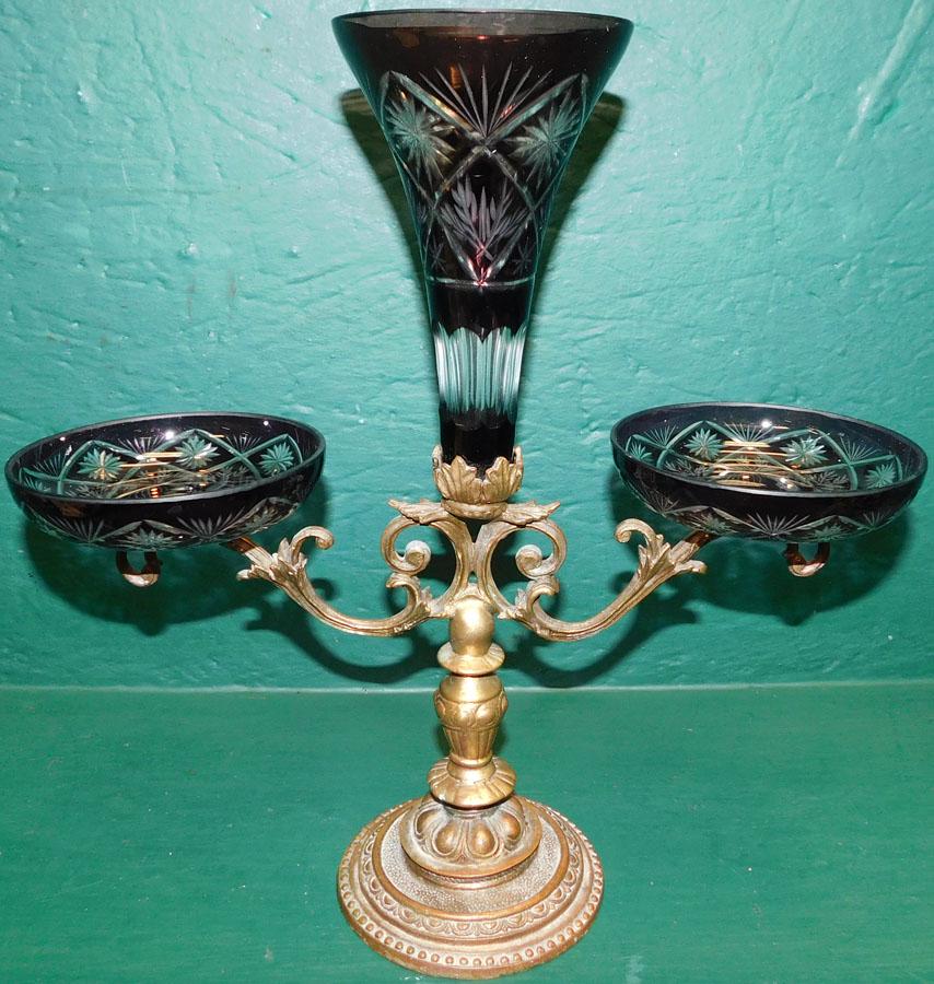Amethyst Cut To Clear & Bronze Epergne (1 of 3)