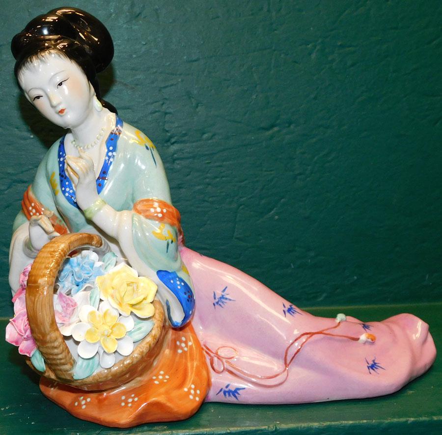 Porcelain Figure Of Oriental Lady (1 of 4)