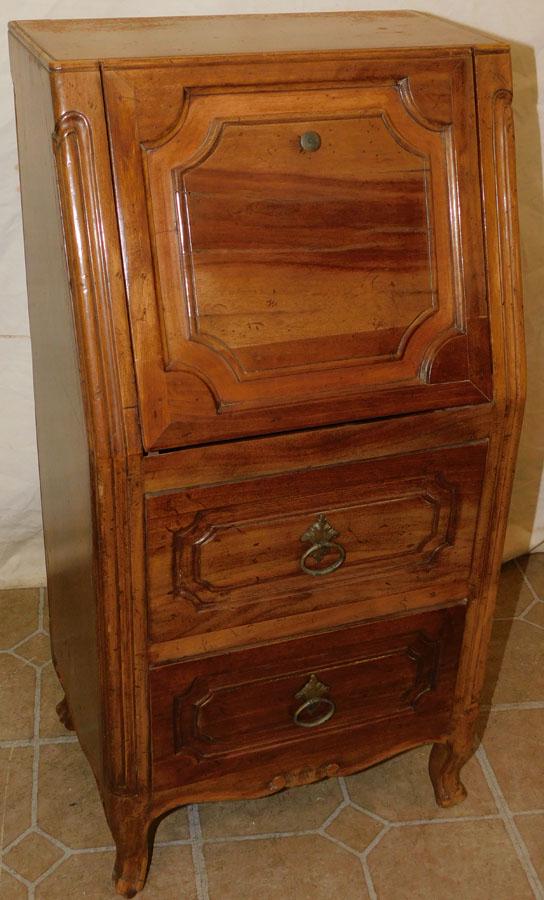 French Walnut Diminutive Desk: French Walnut Diminutive Desk. 14" W 10 1/4" D 28 1/4" H