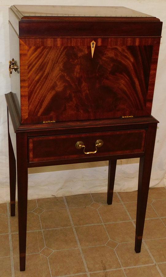 Mahogany Inlay Silver Chest By Henkel Harris (1 of 13)