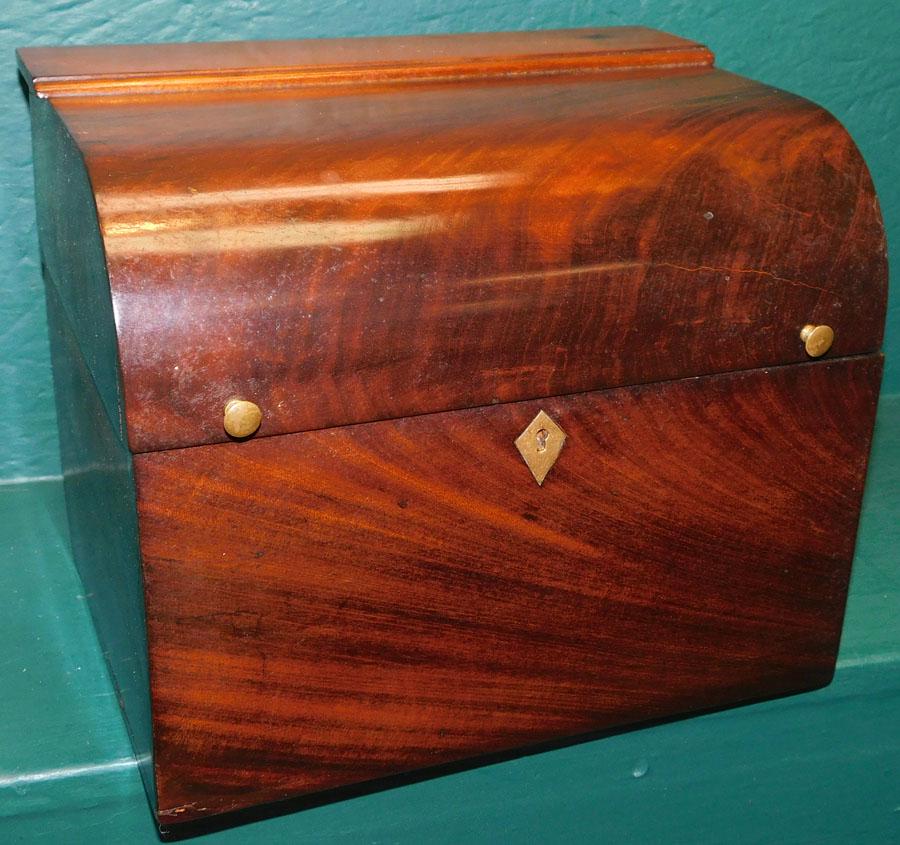 19th C Mahogany Dome Top Document Box (1 of 4)