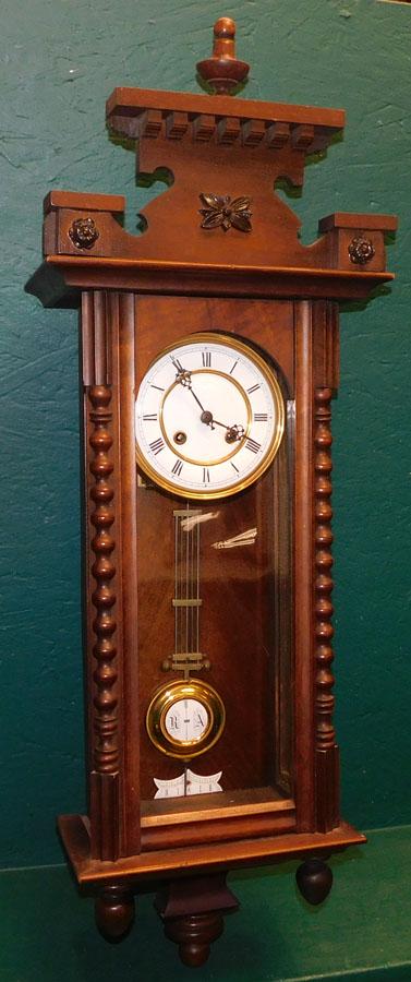 Walnut Vienna Wall Regulator Clock (1 of 6)