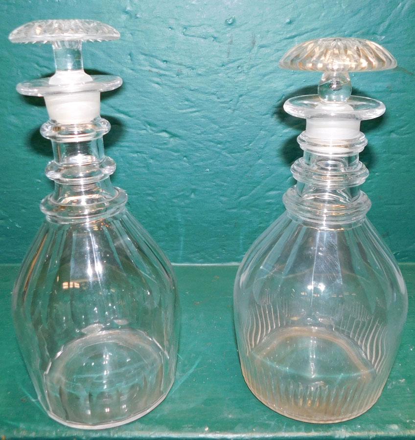 Two 19th C Blown Glass Decanters (1 of 2)