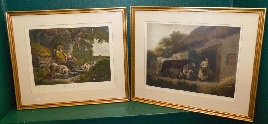 Two Framed Farm Scene Engravings (1 of 11)