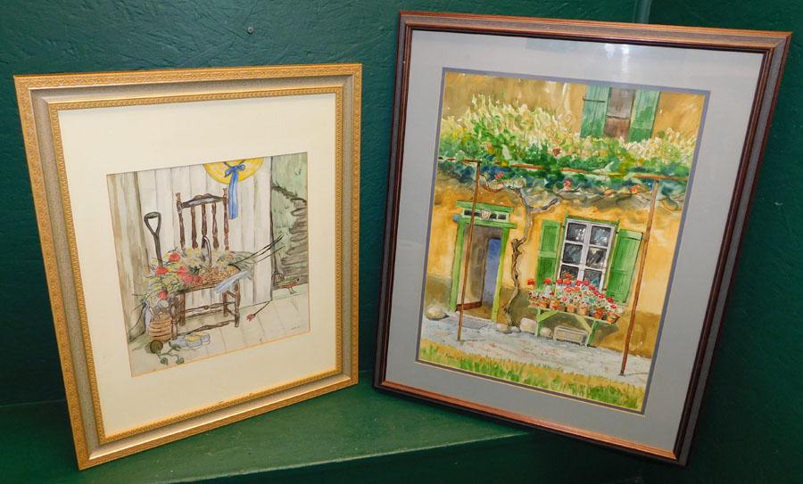 Two Framed Watercolors --- Signed (1 of 6)