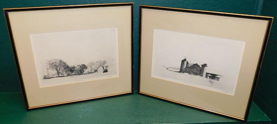 Two Signed & Dated Engravings (1 of 8)