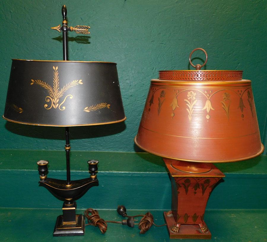 Two Tole Paint Decorated Lamps (1 of 5)