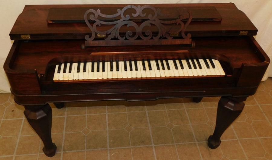 Victorian Rosewood Piano: Victorian Rosewood Piano. 50 3/4" W 24 1/4" D 32 1/2" H