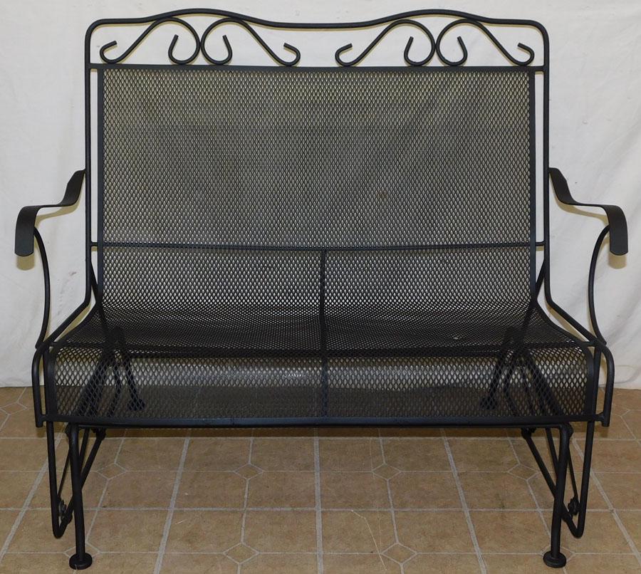 Vintage Wrought Iron Glider (1 of 5)