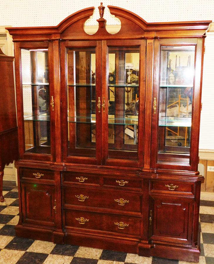 Cherry Breakfront By Bassett Furniture Co. (1 of 8)