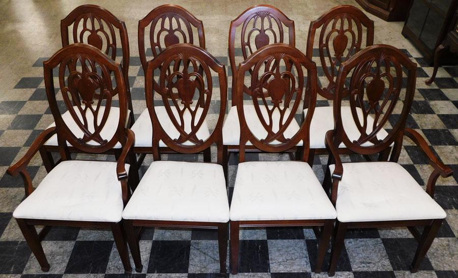 8 Cherry Dining Chairs By Bassett Furniture Co. (1 of 4)