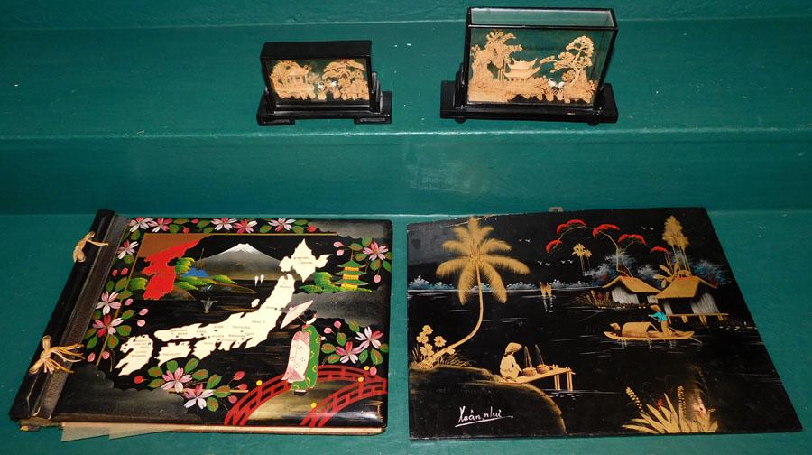 Oriental Lacquered Panels -- Cork Village Items (1 of 6)
