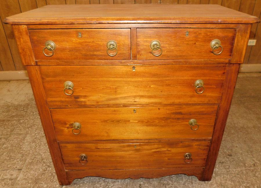 Antique Walnut 2/3 Chest (1 of 5)