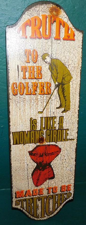 Painted Wood Golf Sign (1 of 5)