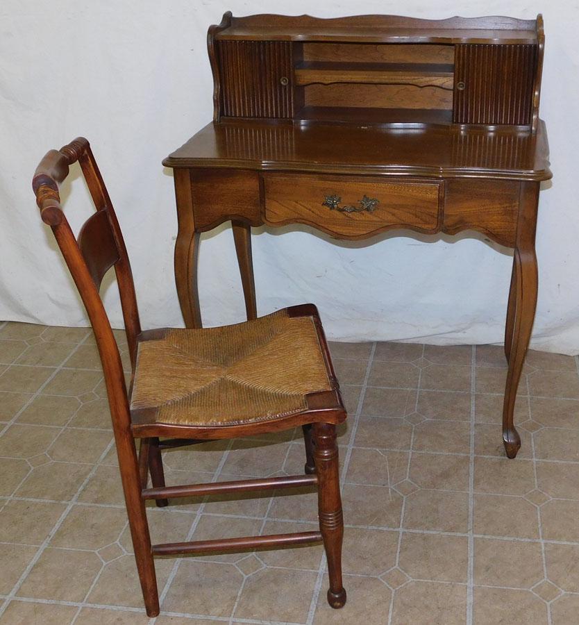 French Provisional Style Cherry Desk W/ Chair (1 of 2)