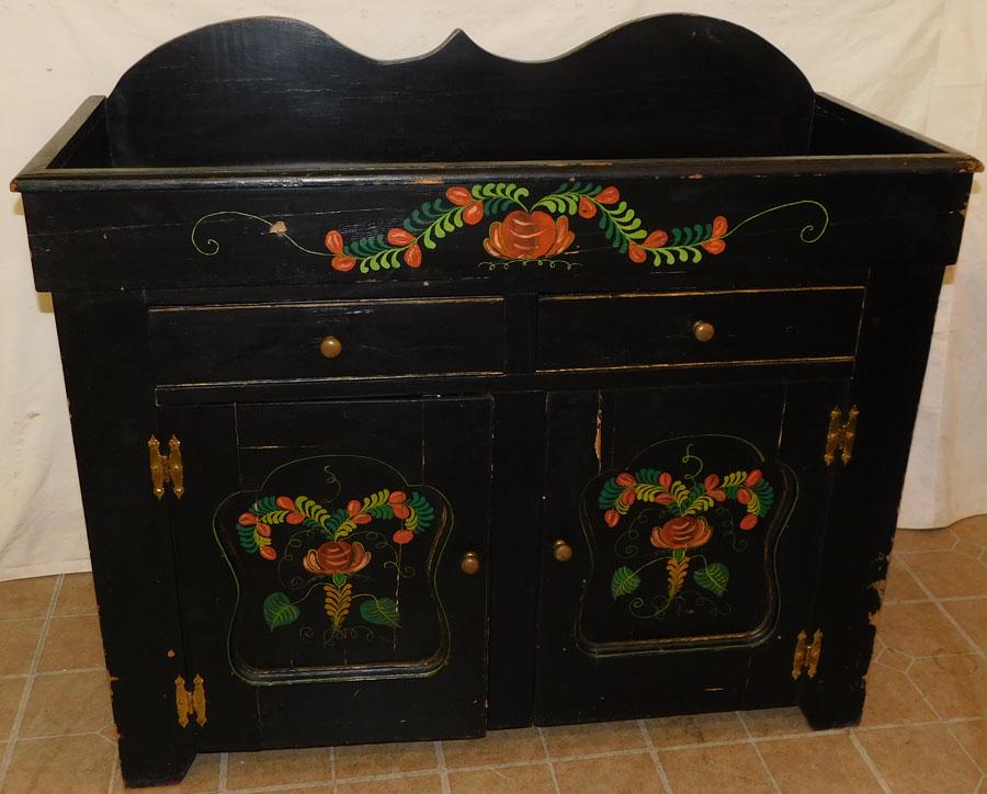 Antique Paint Decorated Dry Sink (1 of 7)