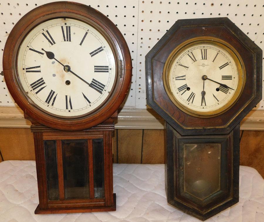 Antique Walnut & Mahogany Wall Clocks (1 of 5)