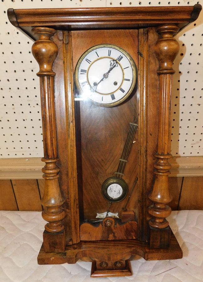Antique Walnut Vienna Wall Clock (1 of 4)