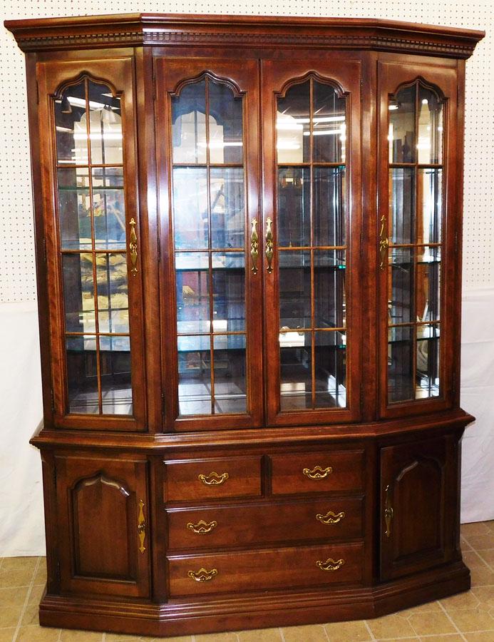 Thomasville cherry china cabinet deals