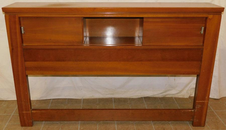 MCM Tambour Front Queen Size Head Board Only: MCM Tambour Front Queen Size Head Board Only. 60 1/2" W 12" D 38 1/4" H
