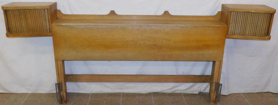 MCM Queen Size Tambour Front Head Board: MCM Queen Size Tambour Front Head Board . 88 1/4" W 10" D 35 3/4" H